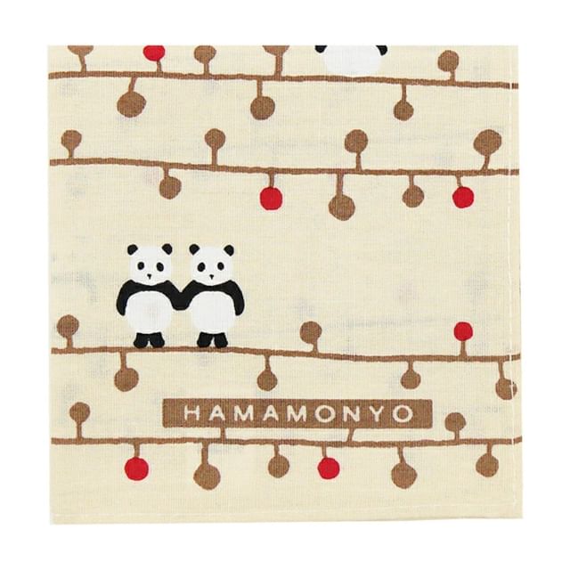 hamamonyo-Panda Handkerchief Beige