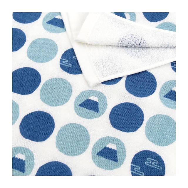 hamamonyo-Polka Dot Mount Fuji Face Towel