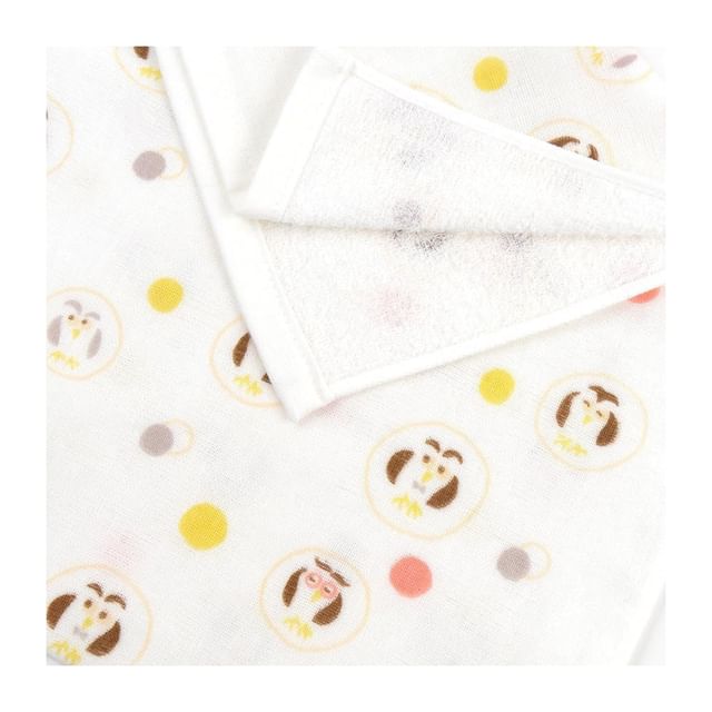 hamamonyo-Polka Dot Owl Face Towel