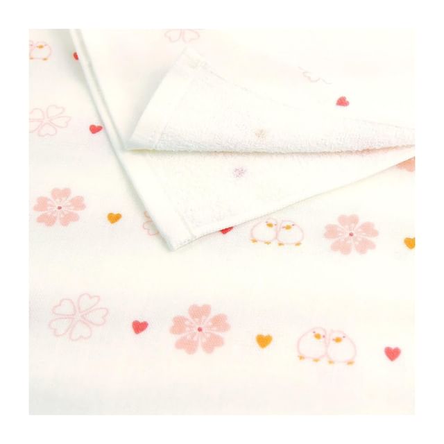 hamamonyo-Sakura Sparrow Bird Face Towel