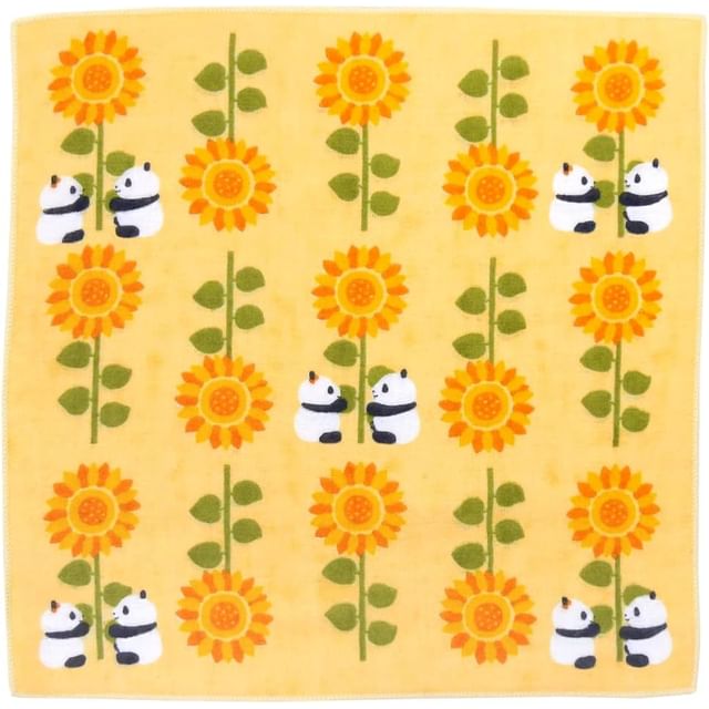 hamamonyo-Sunflower Panda Hand Towel