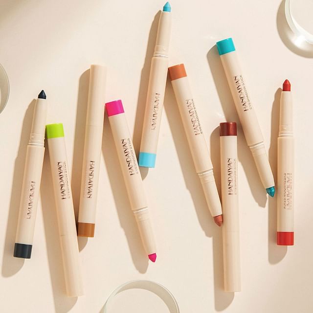 HANDAIYAN-Dual-Ended Cream Eyeshadow Stick - Sombra em Bastão Ponta Dupla Cremosa - 10 Cores