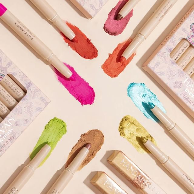 HANDAIYAN-Dual-Ended Pearlescent Eyeshadow Stick - Sombra em Bastão Ponta Dupla - 10 Cores