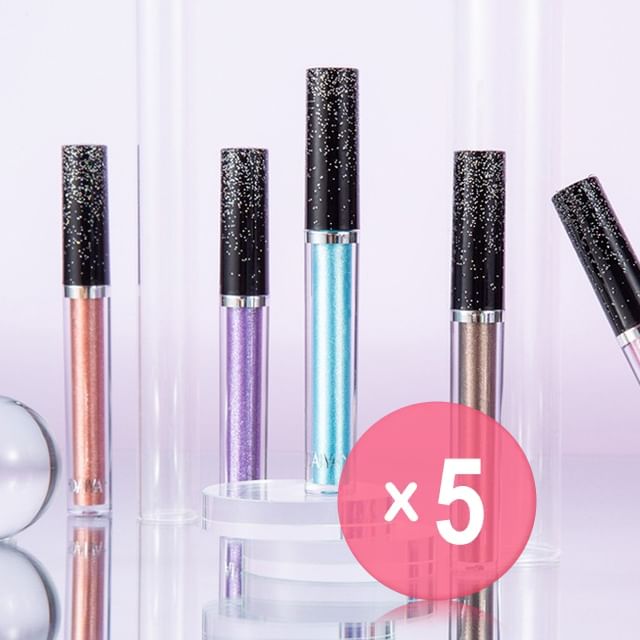 HANDAIYAN-Glitter Liquid Eyeshadow - 12 Colors 5pcs Bundle Set