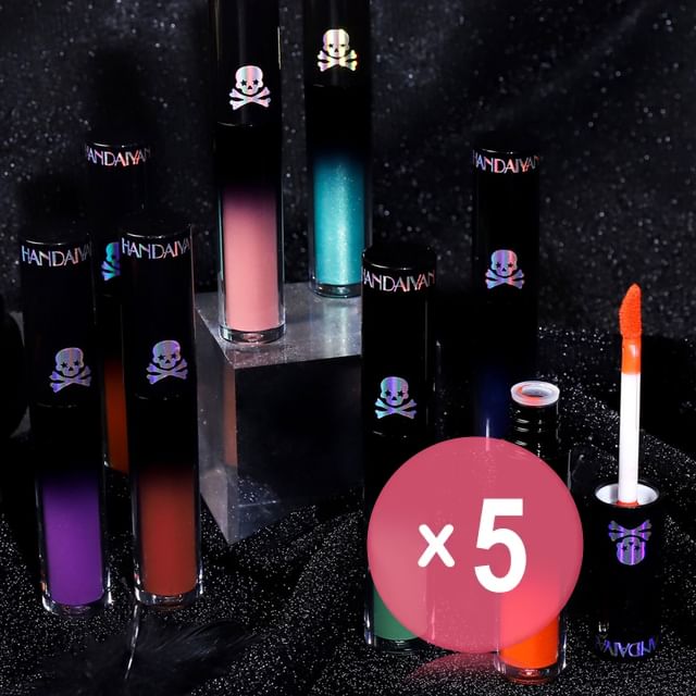 HANDAIYAN-Gothic Style Matte Liquid Lipstick - 12 Colors 5pcs Bundle Set