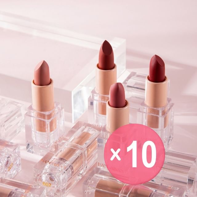 HANDAIYAN-Ice Cube Matte Lipstick - 12 Colors 10pcs Bundle Set