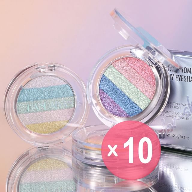 HANDAIYAN-Multi-Chrome Shiny Eyeshadow - 3 Colors 10pcs Bundle Set