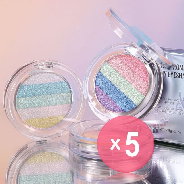 HANDAIYAN-Multi-Chrome Shiny Eyeshadow - 3 Colors 5pcs Bundle Set