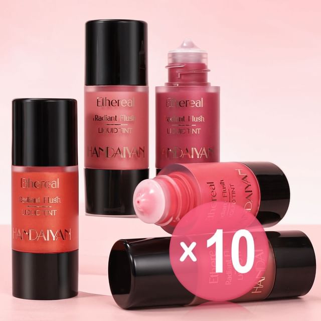HANDAIYAN-Radiant Flush Liquid Blush - 6 Colors 10pcs Bundle Set