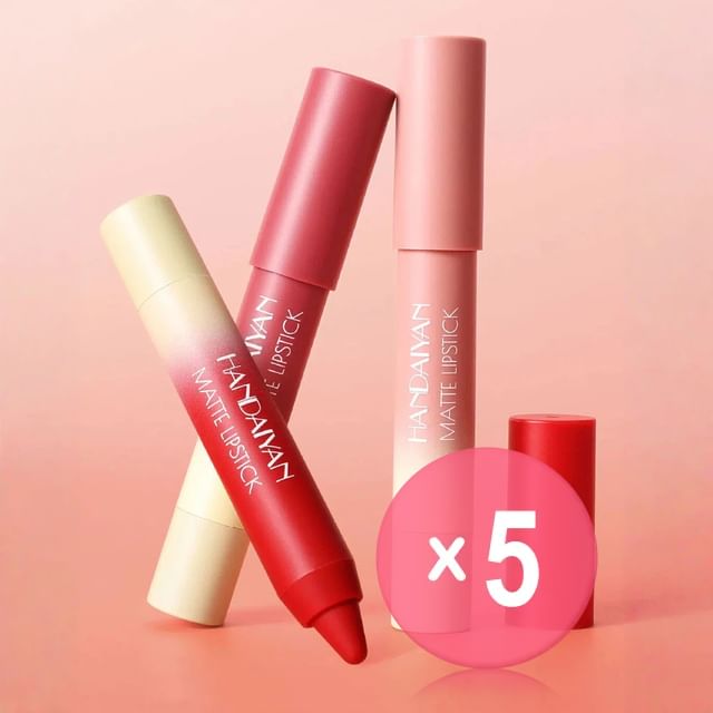HANDAIYAN-Transferproof Matte Lipstick - 8 Colors 5pcs Bundle Set