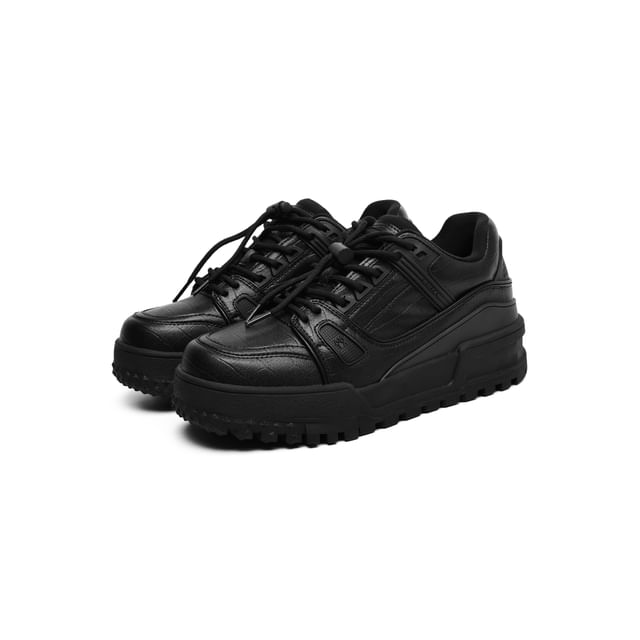 HANO-Couple Matching Platform Panel Sneakers