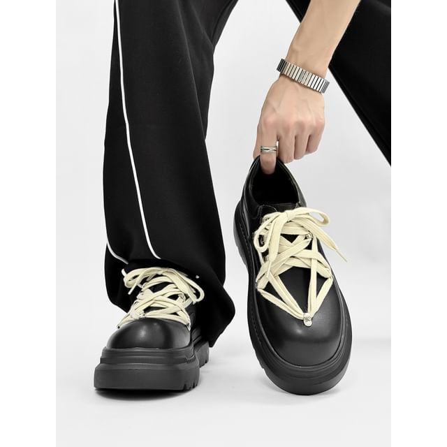 HANO-Platform Lace Up Shoes