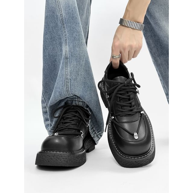 HANO-Platform Panel Lace Up Shoes