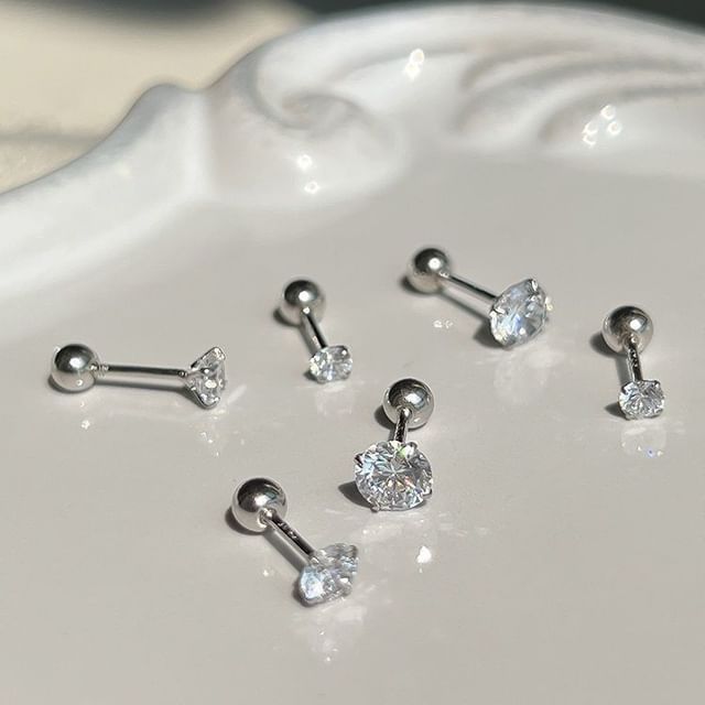 Hansha-CZ Stud Earring
