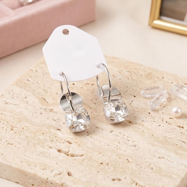 Hansha-Gemstone Dangle Hoop Earring