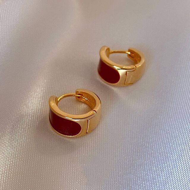 Hansha-Glazed Hoop Earring