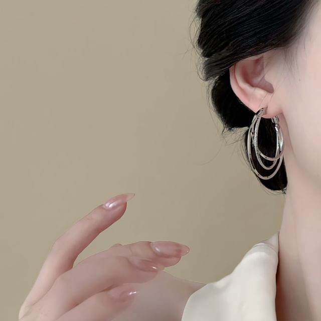 Hansha-Multi-Row Hoop Earring