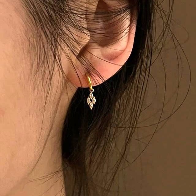 Hansha-Rhinestone Alloy Drop Earring