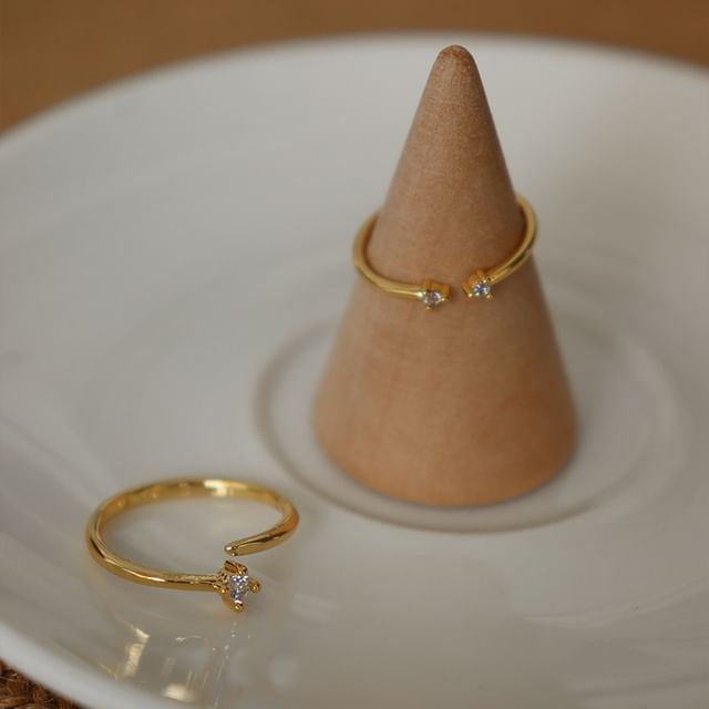 Hansha-Rhinestone Alloy Open Ring Various Designs
