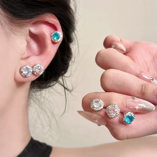 Hansha-Rhinestone Alloy Stud Earring