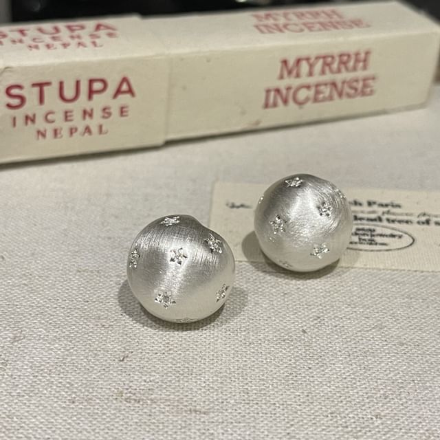 Hansha-Rhinestone Ball Stud Earring