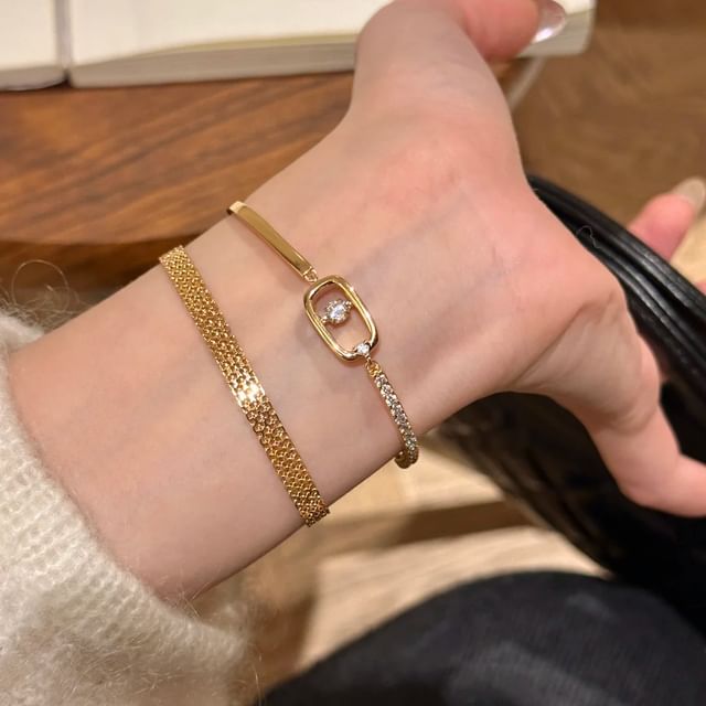 Hansha-Rhinestone Chain Bracelet