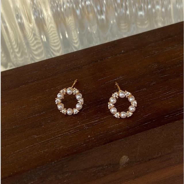 Hansha-Rhinestone Stud Earring