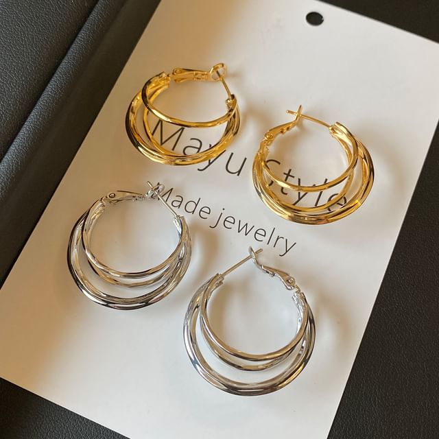 Hansha-Triple Hoop Earring