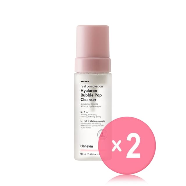 Hanskin-Real Complexion Hyaluron Bubble Pop Cleanser 2pcs Bundle Set