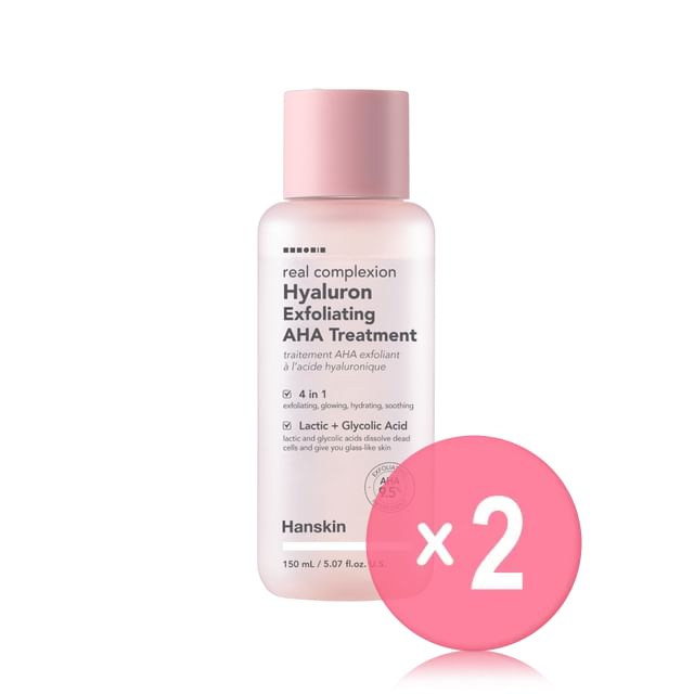 Hanskin-Real Complexion Hyaluron Exfoliating AHA Treatment 2pcs Bundle Set