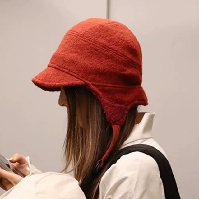 HARPY-Plain Fleece-Lined Trapper Hat