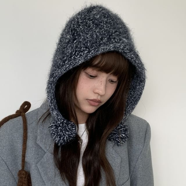 HARPY-Pom Pom Knit Trapper Hat