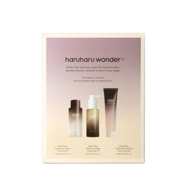 haruharu wonder-Cleanse and Glow Набор-3 Шт