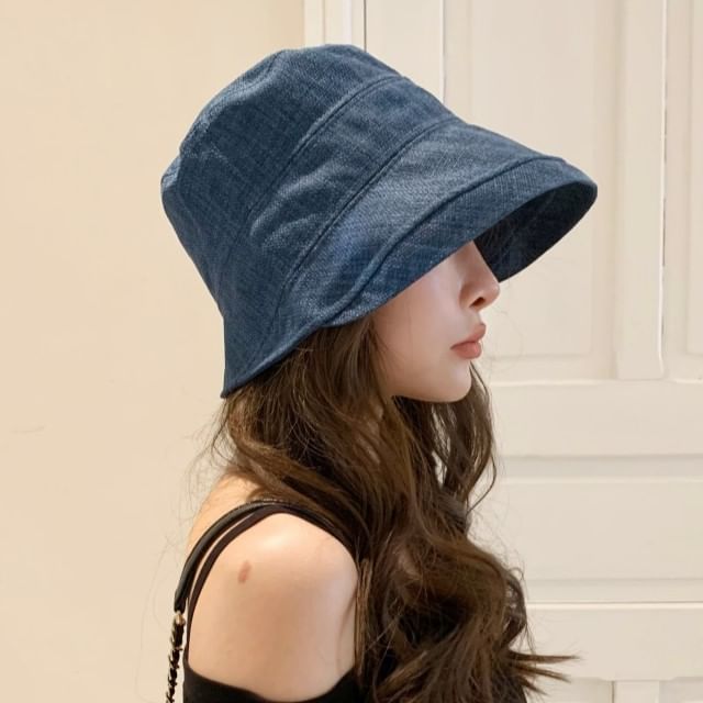 HATHOT-Plain Panel Bucket Hat
