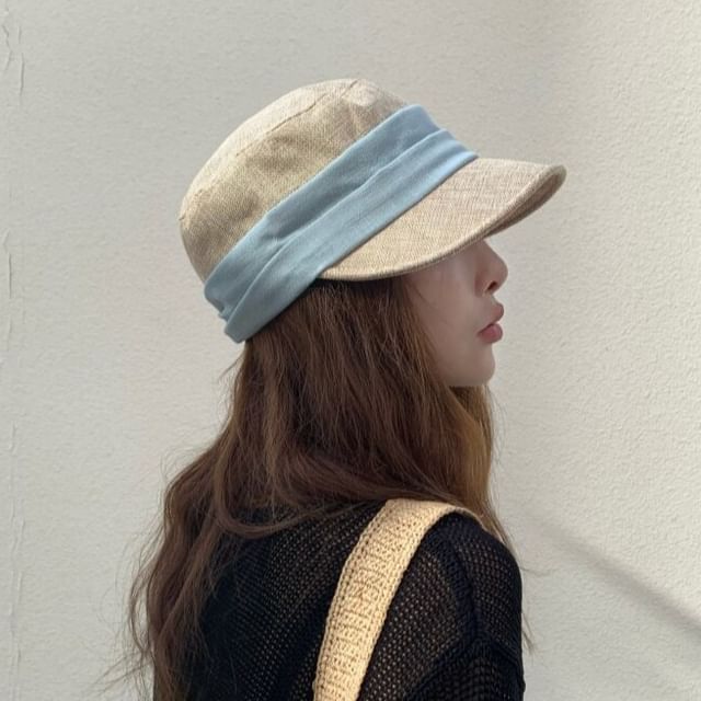 HATHOT-Wide Band Linen Cap