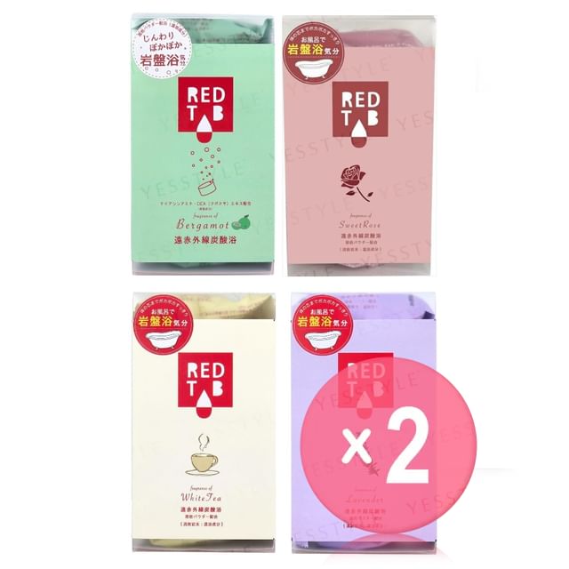 Health Lab-Red Tab Far Infrared Carbonated Bath Tablet 2pcs Bundle Set