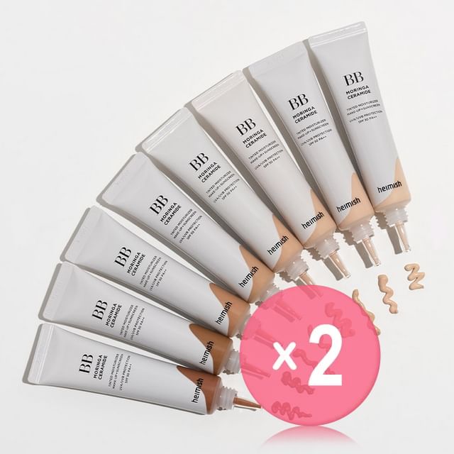 heimish-Moringa Ceramide BB Cream - 8 Colors 2pcs Bundle Set