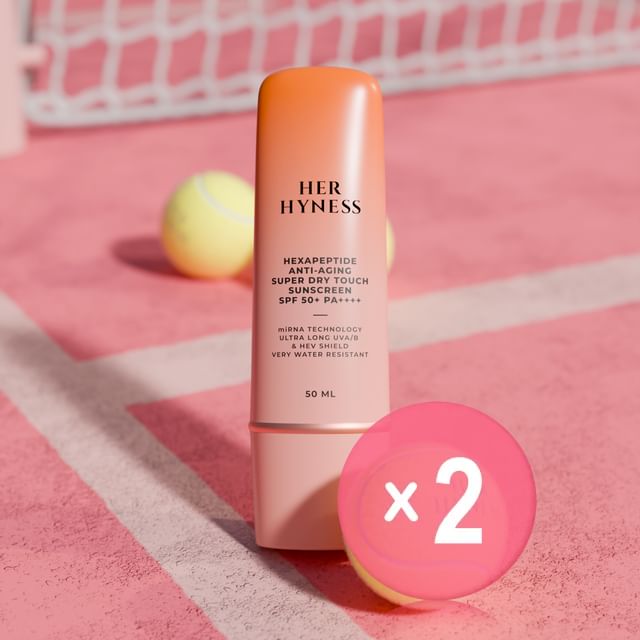 HER HYNESS-Hexapeptide Anti-Aging Super Dry Touch Sunscreen SPF 50 PA Jumbo 2pcs Bundle Set