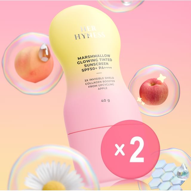 HER HYNESS-Marshmallow Glowing Tinted Sunscreen SPF 50 PA 2pcs Bundle Set