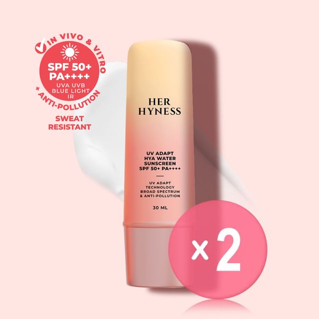 HER HYNESS-UV Adapt Hya Water Sunscreen SPF 50 PA 2pcs Bundle Set