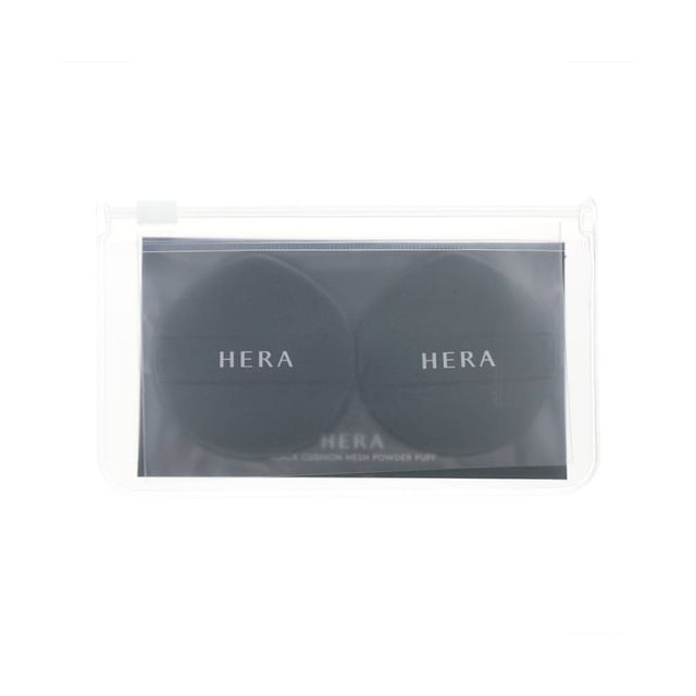 HERA-Black Cushion Mesh Powder Puff Set