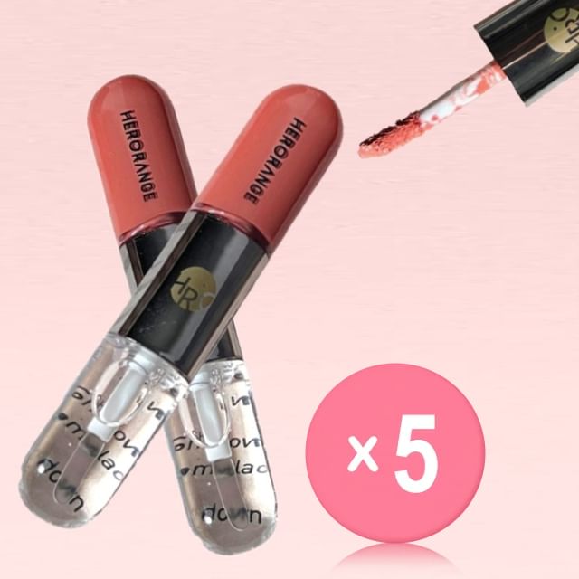HERORANGE-Congealed Mist Diffuse Lip Matte Lip Glaze - 4-6 5pcs Bundle Set