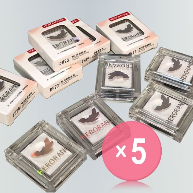 HERORANGE-Glitter Glamorous Monochrome Eyeshadow - 19-23 5pcs Bundle Set