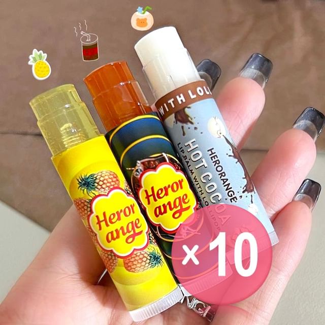 HERORANGE-Lip Stick Balm - 5 Types 10pcs Bundle Set