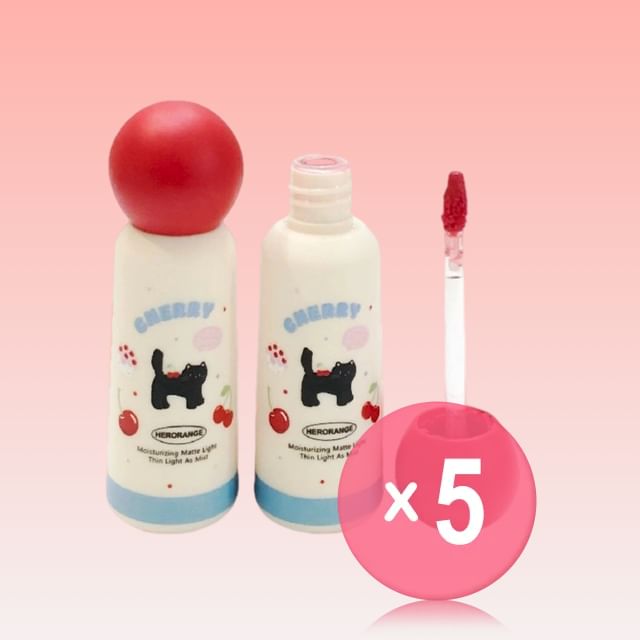 HERORANGE-Meow Cute Language Mirror Lip Glaze - 1-3 5pcs Bundle Set