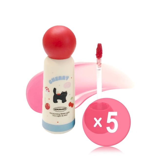 HERORANGE-Meow Cute Language Mirror Lip Glaze - 4-6 5pcs Bundle Set