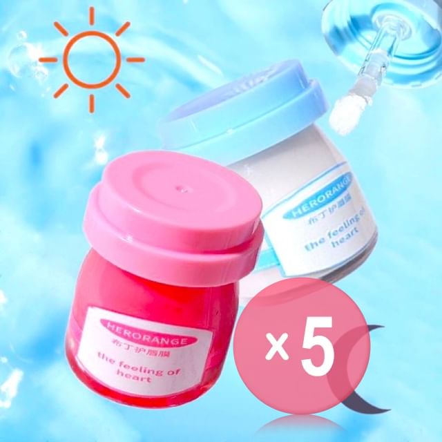 HERORANGE-Pudding Lip Mask - 2 Types 5pcs Bundle Set