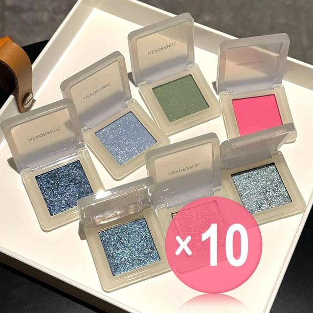 HERORANGE-Sparkling Monochrome Eyeshadow - 5-8 10pcs Bundle Set
