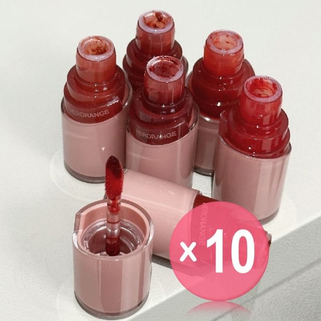 HERORANGE-Water Light Clear Transparent Lip Gloss - 4-6 10pcs Bundle Set