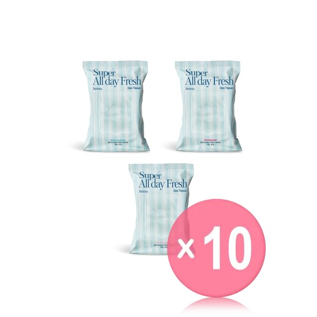hetras-Super All Day Fresh Deo Tissue - 3 Types 10pcs Bundle Set